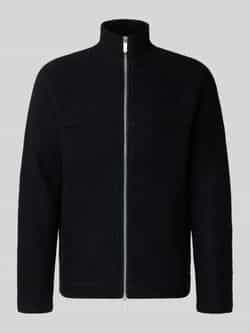 Selected Homme Regular fit cardigan van zuivere wollen bouclé model 'NEALY'