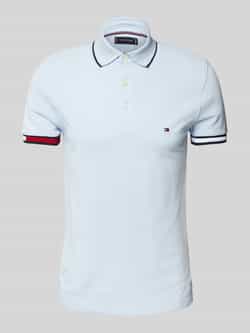 Tommy Hilfiger Slim fit poloshirt van een mix van katoen en elastaan