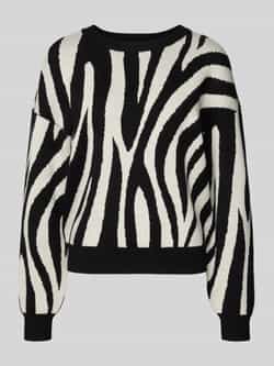 Vero Moda Regular fit gebreide pullover van viscosemix model 'SILJEANIMAL'