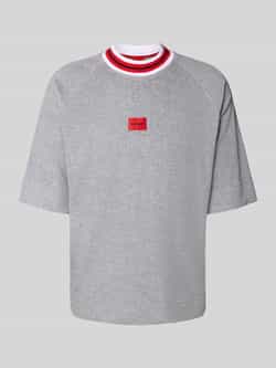HUGO T-shirt met labelprint model 'JAXON'