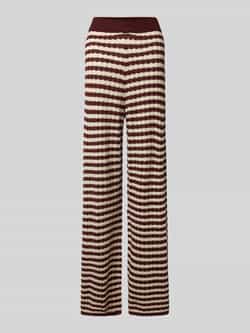 Jake*s Collection Wide leg gebreide broek met elastische band