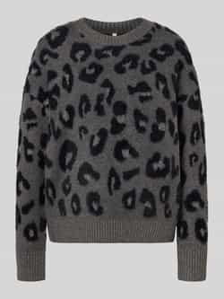 Only Regular fit gebreide pullover met dierenprint model 'SARA'