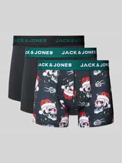 Jack & jones Boxershort met deelnaden in een set van 3 stuks model 'XMAS SKULLS'