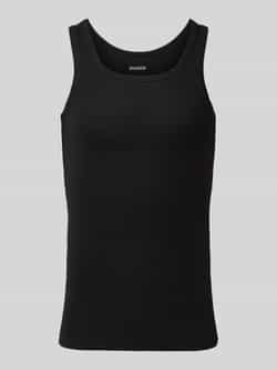 Snocks Tanktop met geribde ronde hals