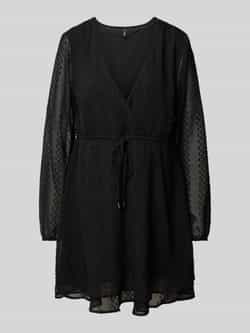 Only Knielange jurk met strikceintuur model 'VIANI'