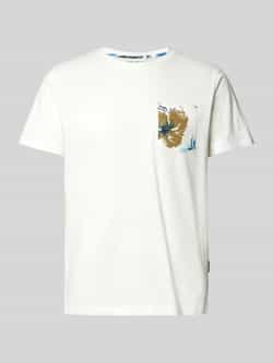 Blend T-shirt met geribde ronde hals model 'BHJEM'