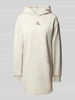 Calvin Klein Jeans Relaxed fit hoodiejurk met logostitching model 'Terry'