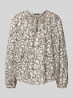 Opus Relaxed fit blouse met druppelvormige hals model 'Fisanna'