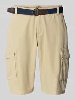 Lerros Korte regular fit cargobroek met riem