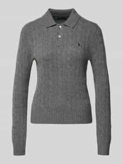 Polo Ralph Lauren Slim fit shirt met lange mouwen van wolmix met kasjmier
