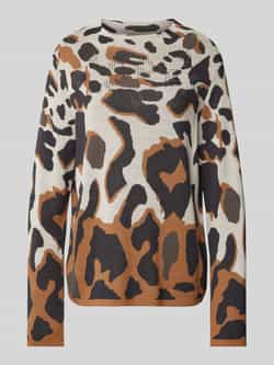 Betty Barclay Animal Print Jacquard Sweater Multicolor Dames