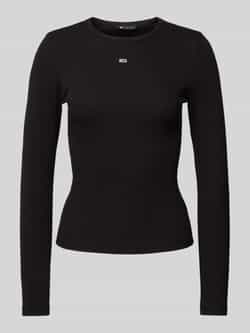 Tommy Jeans Slim fit shirt met lange mouwen en logostitching