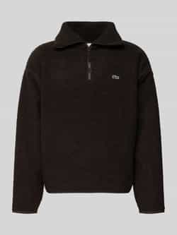 Lacoste Relaxed fit sweatshirt met schipperskraag van warme fleece