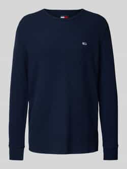 TOMMY JEANS Shirt met lange mouwen TJM SLIM WAFFLE L S TEE EXT