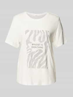 S.Oliver RED LABEL T-shirt met geribde ronde hals