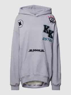 Karo Kauer Hoodie in gemêleerde look met stitchings