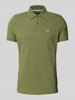 Barbour Slim fit poloshirt met labelstitching