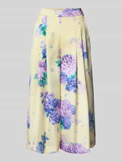 Marc Cain High waist culotte met plooien en ritssluiting