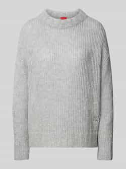 HUGO Wollen pullover met labelstitching model 'Sloossy'