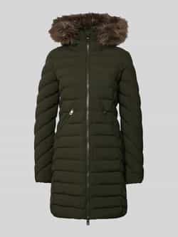 Superdry Regular fit gewatteerde lange jas met imitatiebont model 'Fuji'