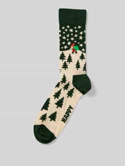 Happy Socks Regular fit sokken met logostitching model 'Santa on the Way'