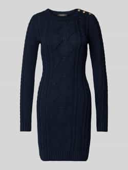Lauren Ralph Lauren Knielange gebreide jurk met kabelpatroon model 'SHADALLE'