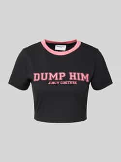 Juicy Couture Kort T-shirt met statementprint