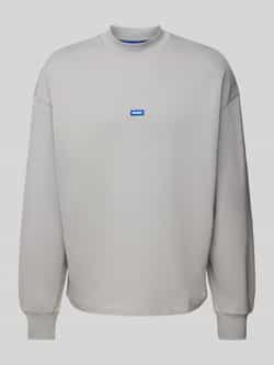 Hugo Blue Sweatshirt met labelpatch model 'Nedro'