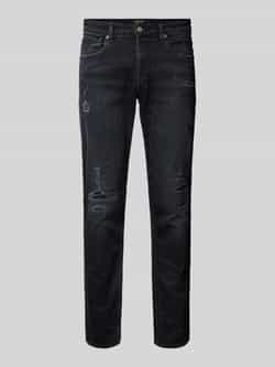 Replay Straight fit jeans in destroyed-look model 'GROVER'