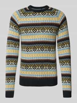 Blend Gebreide pullover met ribboorden