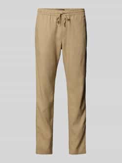 Tommy Hilfiger Loose fit stoffen broek van linnenmix model 'HARLEM'