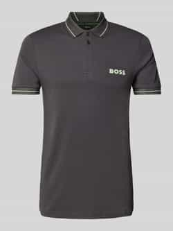 BOSS Green Poloshirt met labelprint model 'Paule'