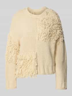 Jake*s Studio Woman Relaxed fit gebreide pullover met franjes
