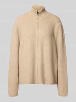 Ichi Regular fit gebreid jack met opstaande kraag model 'IHDUCIE'