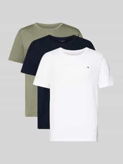 Tommy Hilfiger Regular fit T-shirt van puur katoen in een set van 3 stuks
