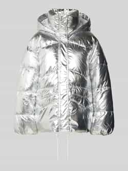 Only Boxy fit gewatteerd jack met metallic glanzende bovenmateriaal model 'PEARL'