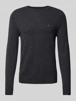 TOMMY HILFIGER Heren Truien & Vesten Lambswool Crew Neck Donkergrijs