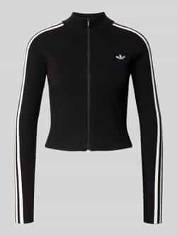 Adidas Originals Slim fit gebreid jack met labelstitching