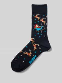 Happy Socks Regular fit sokken met logostitching model 'Sleigh'