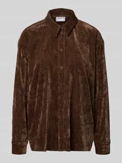 Jake*s Casual Relaxed fit overhemdkraag van fluweel
