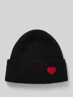 Kurt Beines Gebreide muts met motiefstitching model 'Happy Heart'