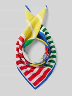 Polo Ralph Lauren Sjaal van een mix van katoen en zijde met motiefprint model 'SPRING'