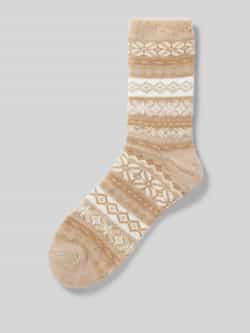 CAMANO Sokken met imitatiebont model 'NORWEGIAN'