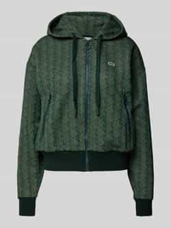 Lacoste Sport Sweatjack met capuchon model 'Jacquard'