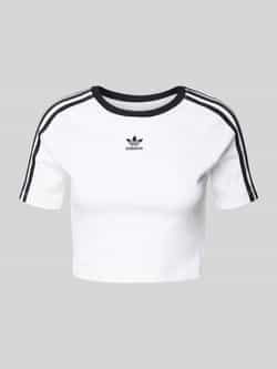 Adidas Originals Adicolor 3-stripes Crop T-shirt T-shirts Dames white maat: XS beschikbare maaten:XS S M L