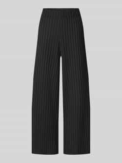 MORE & MORE Wide leg stoffen broek met structuurmotief