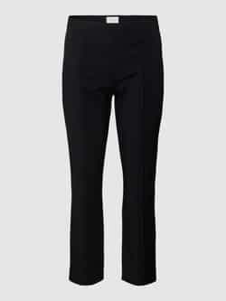 SEDUCTIVE Slim fit capribroek met vaste persplooien
