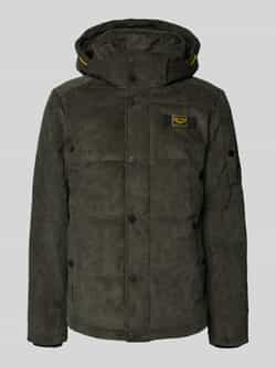 PME Legend Gewatteerd jack van corduroy met labeldetail
