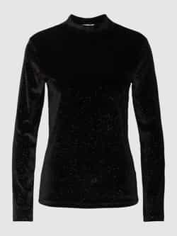 Christian Berg Woman Shirt met lange mouwen in fluweellook met effectgaren