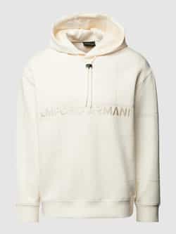 Emporio Armani Hoodie met logostitching aan de achterkant